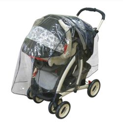 Universal Waterproof Plastic Stroller Cover, like new.