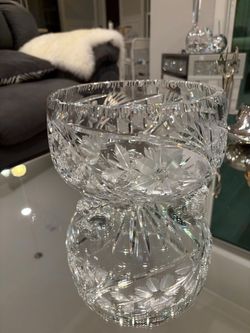 Large Cut Crystal Vase