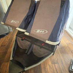 Blue Double Bob Stroller 