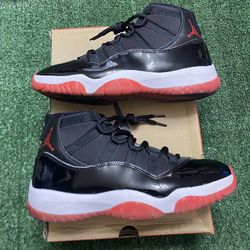 2019 Jordan Bred 11s size 12  USED But Clean