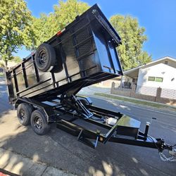 New 2026 DUMP TRAILER 
HEAVY DUTY 14X8X4 FT 12x8x4 available 
2 axels 7k 8 lugs 
4 
