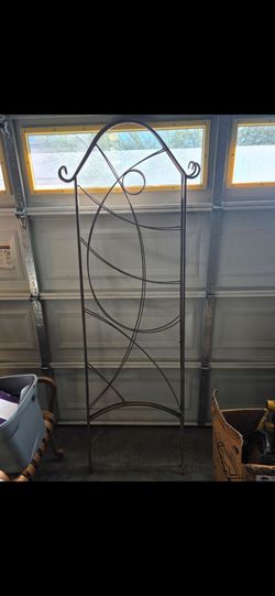 Italian Inspired Green Wrought Iron Garden Trellis x2