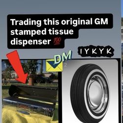 For Sale ‼️Or Trading ‼️this original GM stamped tissue dispenser 