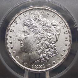 1881 "CC" Morgan SILVER Dollar $1 Unc BU Uncirculated
