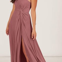 Azazie Brooke Bridesmaid Dress Size A2 Desert Rose