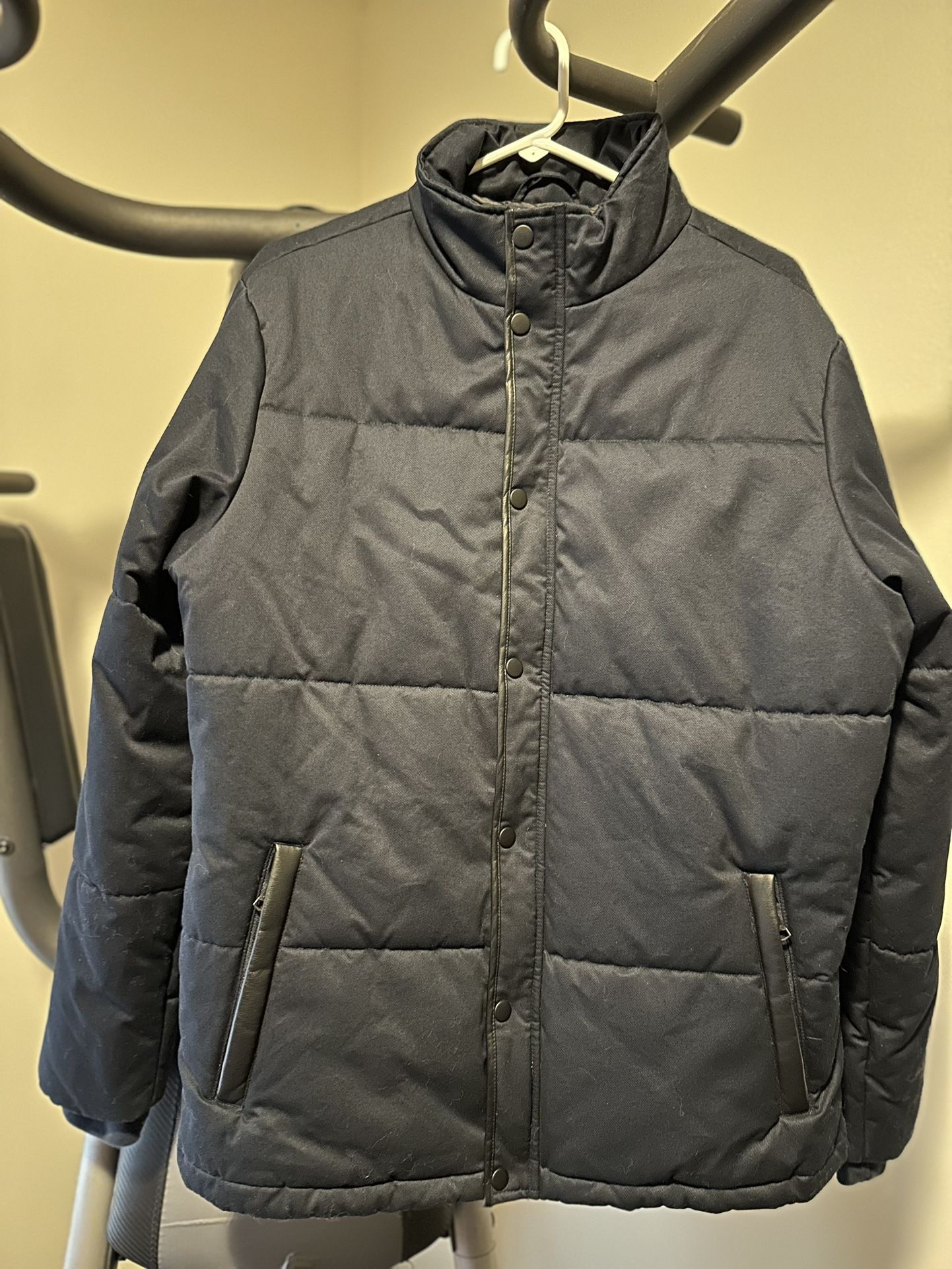 Banana Republic Large Mens Mixed Media Puffer Jacket