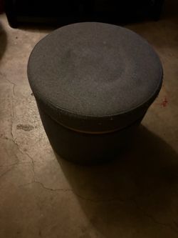 Round storage stools gray