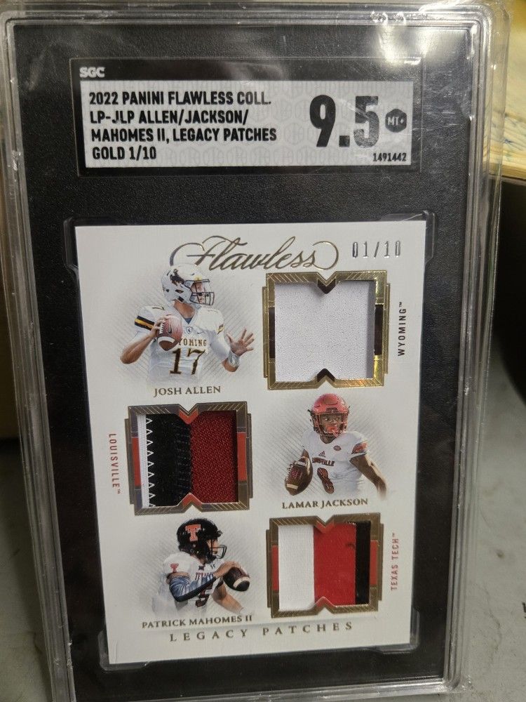 Flawless Patrick Mahomes Josh Allen Lamar Jackson Triple Patch