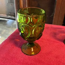 L E SMITH GREEN GOBLET