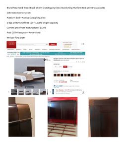 Blackcherry Wood Mahagony King Extra Sturdy Bed Platform