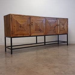 Wooden Credenza/ TV Stand /Dresser On Metal Stand