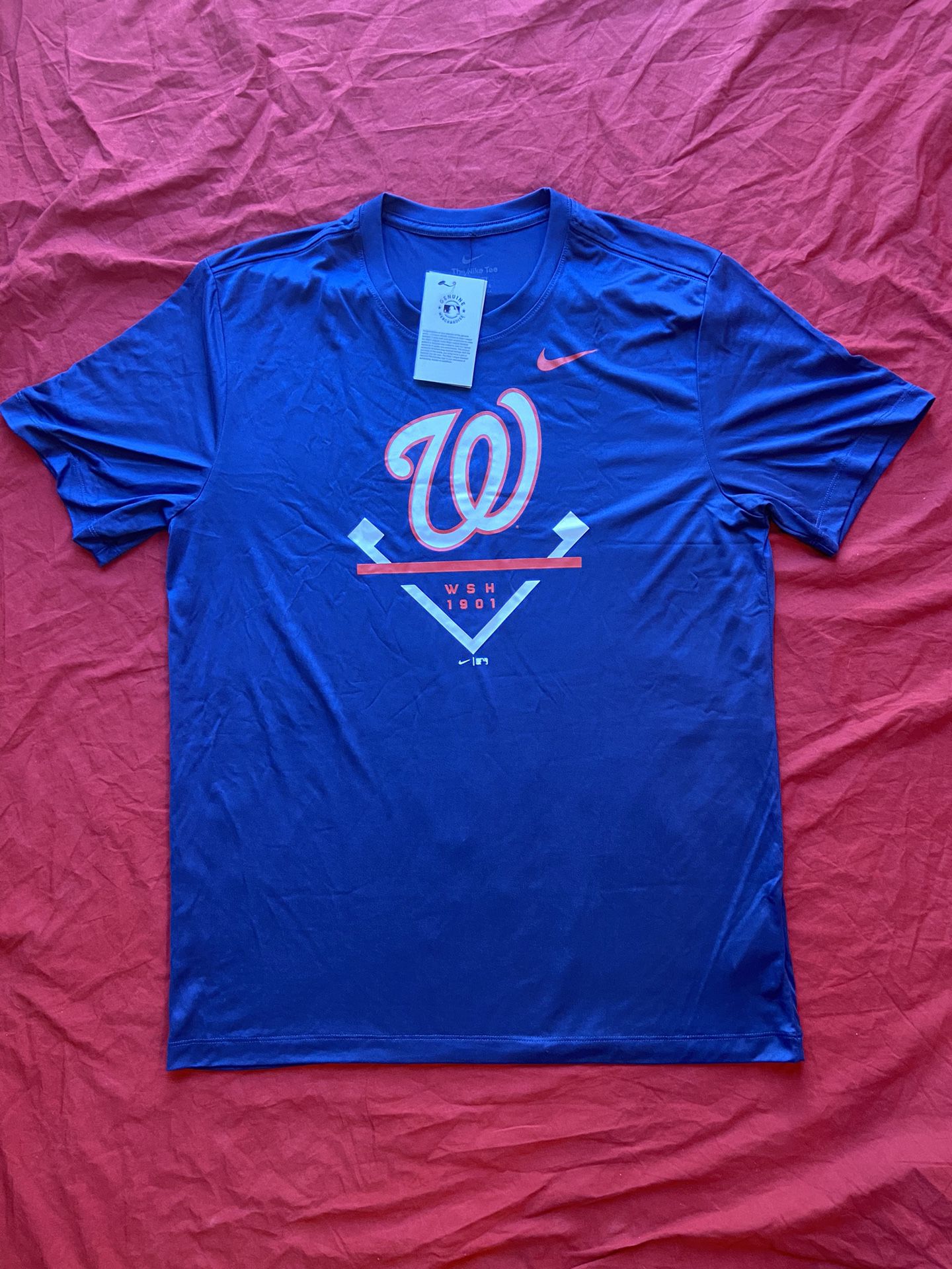NEW Men's Washington Nationals Nike Dri-Fit T-Shirt Size Large Blue