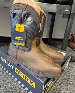 Ariat Work Groundbreaker Steel Toe Western Boots Waterproof Size 11.5