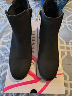 Black Ankle Boots with Side Zipper