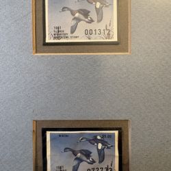 ***1981 Illinois Migratory Waterfowl Stamps 001312 and 072733***