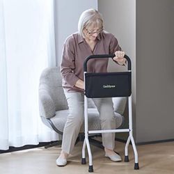 OasisSpace Adjustable Walking Cane 350lbs - Stand Assist Walking Cane With Storage Pouch