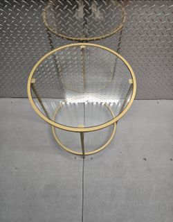 Industrial Wood End Table / Side Table / Lower Wire Storage Basket