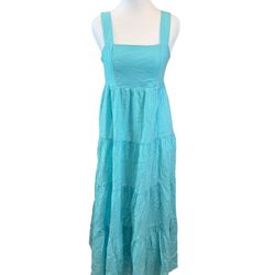 NWOT Juniors'  SO®  Women’s Square Neck Tiered Midi Dress Size S Cotton