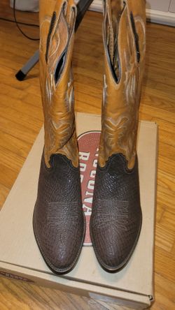 Nocona Brwon Shark Skin vintage boots brand new with box size 11