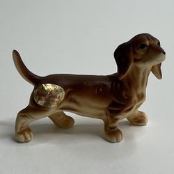 Vintage Bone China By Bridge Japan Mini Dachshund Weiner Dog Puppy Figurines Set Of 2