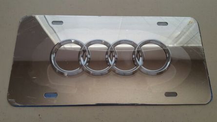 Audi stainless chrome front license plate