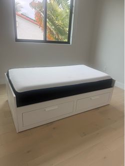 Twin Daybed Frame with 2 Storage Drawers