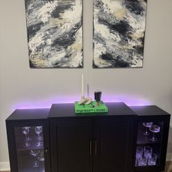 Set of 2 Original Abstract Paintings – 28” x 22” 