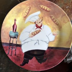 Fat Chef 8” Decorative Plate 