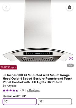 30 inch Wall Mounted Range