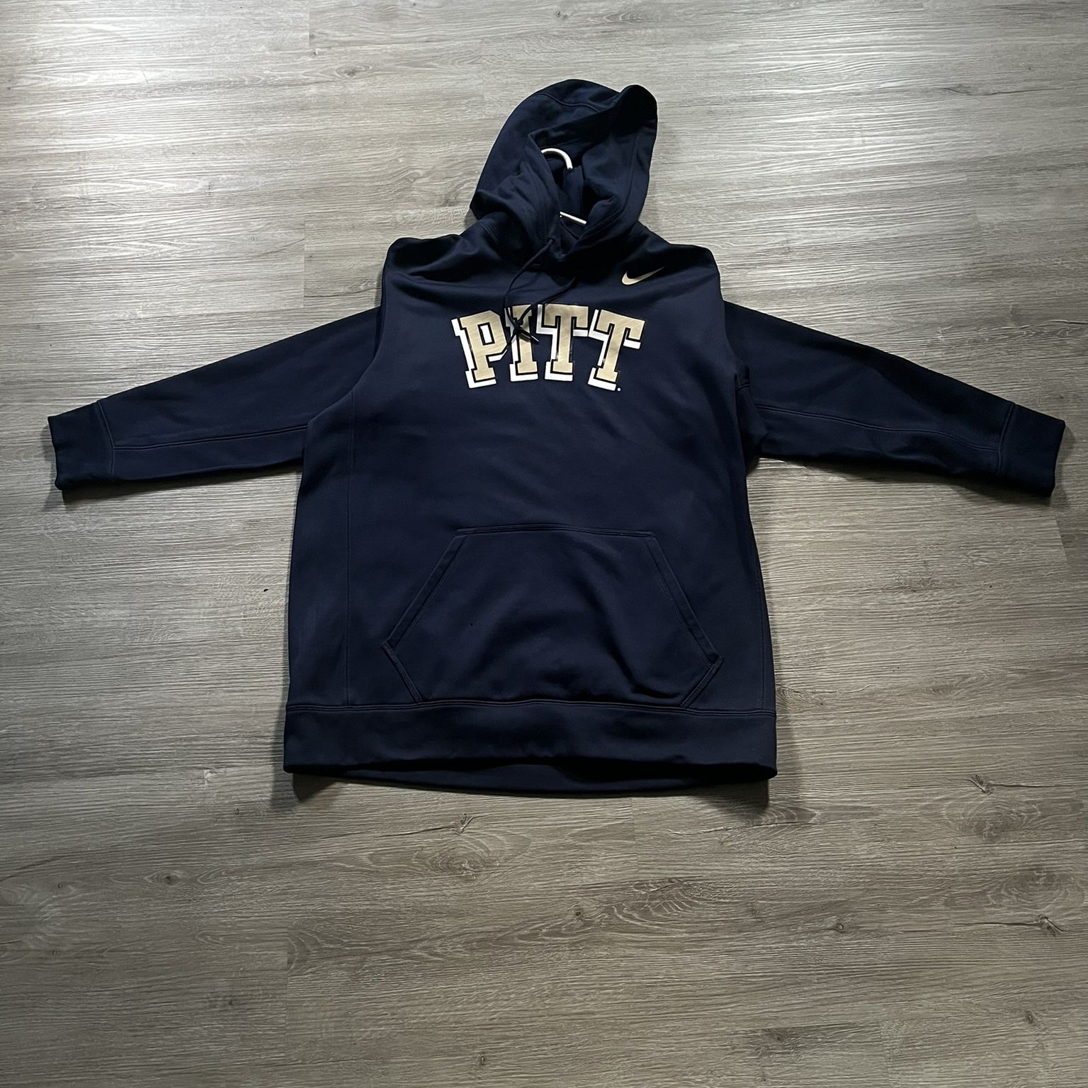 $25  Nike Pitt Panther Hoodie Nittany Blue Gold Pitt Lettering Sports Team Hoodie College 