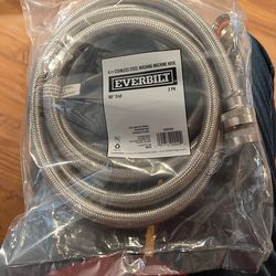New Everbilt 4 Feet Stainless Steel Washing Machine Hose