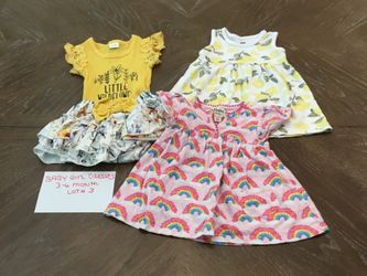 Adorable baby girl dresses 3-6 months.  Lot#3