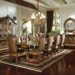 Michael Amini Dining Set And China Cabinet  