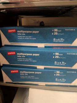 Staples Letter Blank Paper Letter Bundle Of Three Sealed