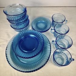 Blue Fortecrisa  Dishes  Ice Blue Azure 