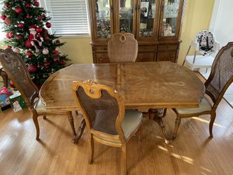 Wooden Dining Table and Chairs