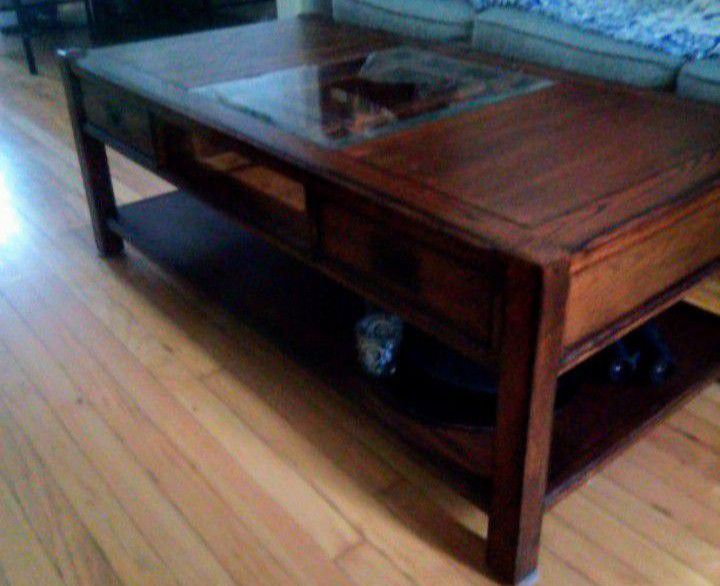 Real Solid Wood Coffee Table 