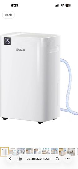 VOVGUU 4500 Sq.Ft 52 Pints Dehumidifier for Basement and Home with Drain Hose & Water Tank, 3 Smart Modes, Humidity Control, Auto Defrost, 24H Timer-