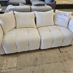 White Loveseat Sectional