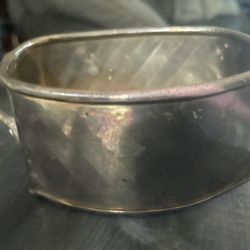 Small Vintage Brass Bucket Oval Trinket /Change /Card /car Key Holder /or Planter 🌺