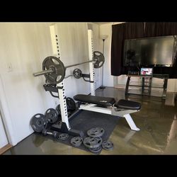 “FITNESS GEAR 300 LB. OLYMPIC WEIGHT  SET”