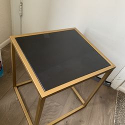 Black And Gold Side Table