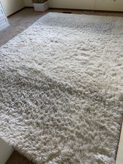 Safavids Shag Hand-Woven Pearl Area Rug