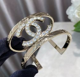 Diamond-patterned openwork wide bracelet