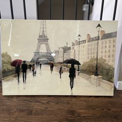 Paris In The Rain Canvas Art Print
