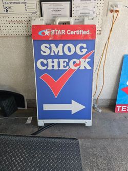 Double sided smog check A frame