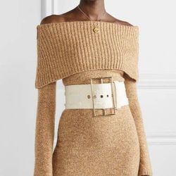 Cult Gaia Rhea frayed canvas waist belt size XS extra small S small