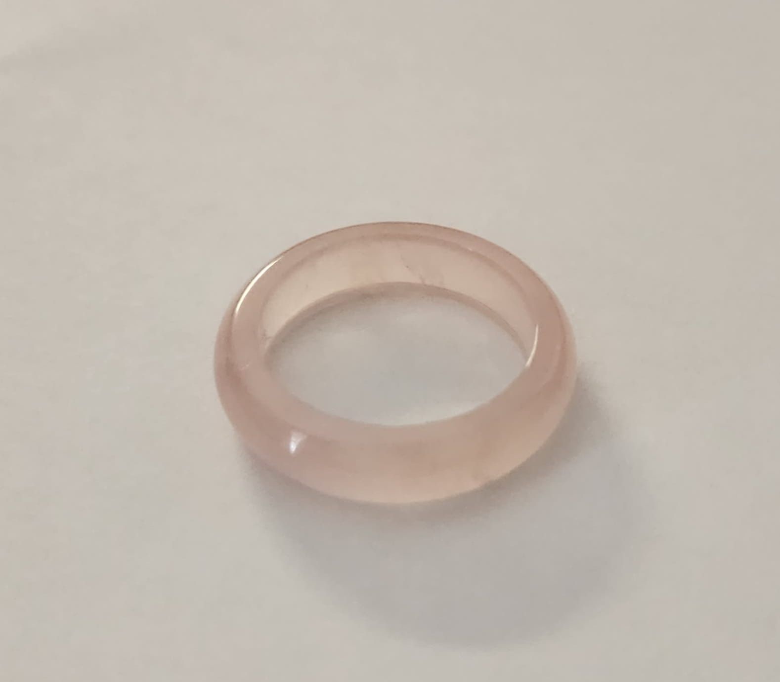 Natural Pink Quartz Ring Size 8-9