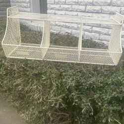 White Metal Sorting Bin Organizer 