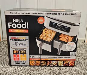Ninja Foodi 6-in-1, 8 Quart 2-Basket Air Fryer with DualZone Technology AD150A